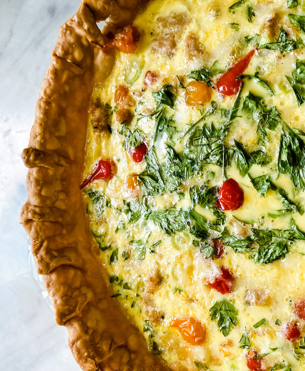 Pepper, Scallion & Sausage Quiche – Longhini Sausage Co